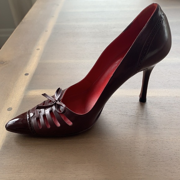 Celine leather pumps, gorgeous ox blood red - Picture 2 of 9